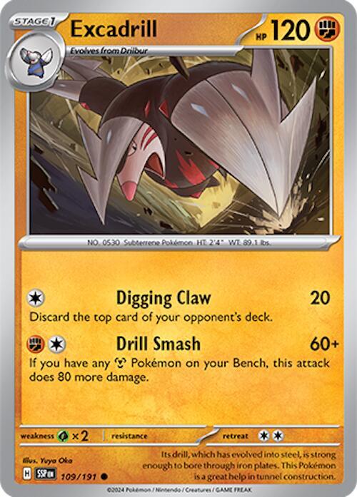 Excadrill 109/191 Reverse Holofoil SV08: Surging Sparks