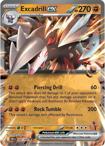 Excadrill ex 046/086 Holofoil SV: Black Bolt