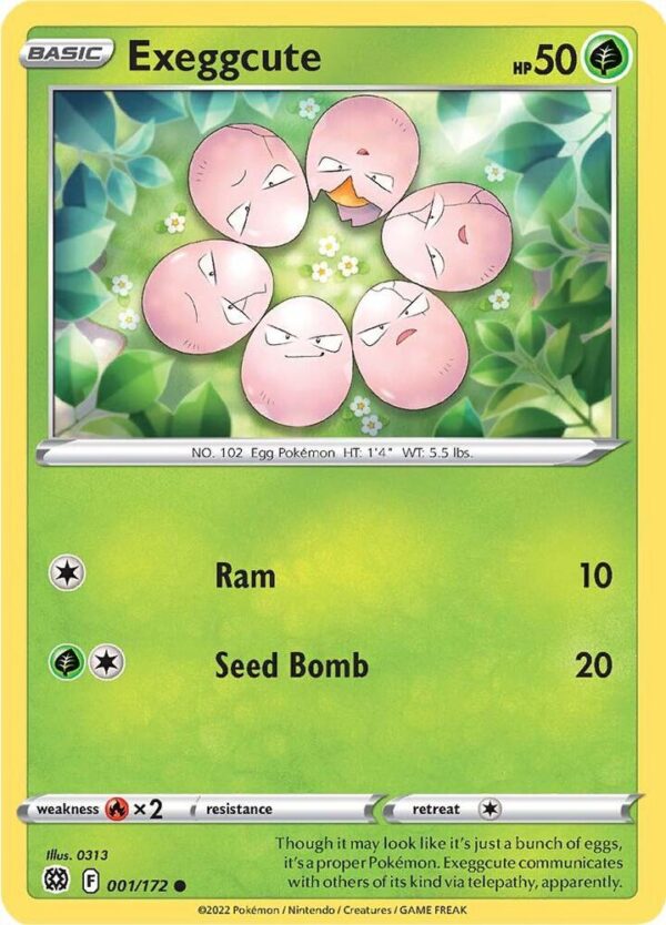 Exeggcute 001/172 Reverse Holofoil SWSH09: Brilliant Stars