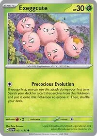 Exeggcute | 001/191 | Reverse Holofoil | SV08: Surging Sparks