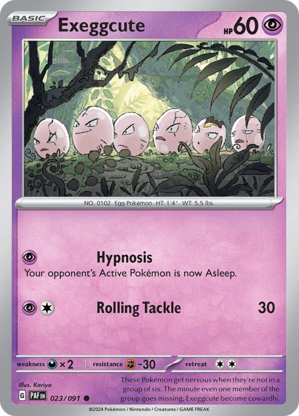 Exeggcute 023/091 Normal SV: Paldean Fates Exeggcute 023/091 Normal SV: Paldean Fates