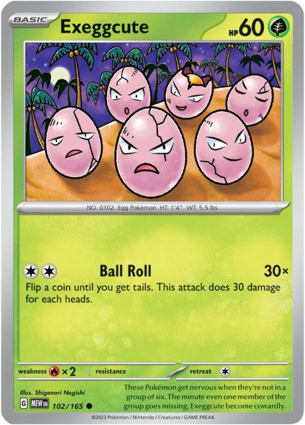 Exeggcute 102/165 Normal SV: Scarlet & Violet 151