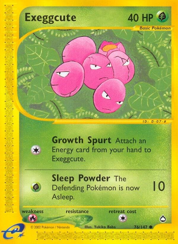 Exeggcute (76) 076/147 Normal Aquapolis Exeggcute (76) 076/147 Normal Aquapolis