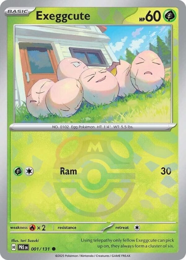 Exeggcute (Master Ball Pattern) 001/131 Holofoil SV: Prismatic Evolutions