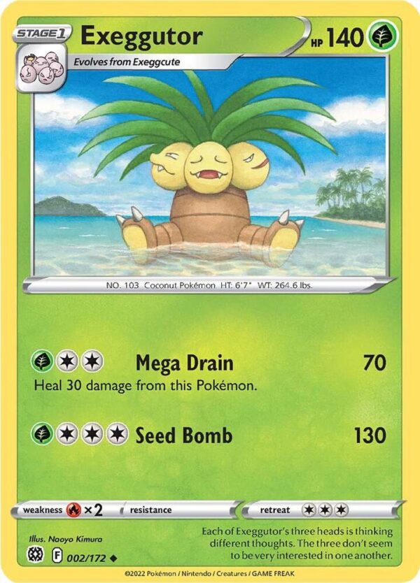 Exeggutor 002/172 Normal SWSH09: Brilliant Stars