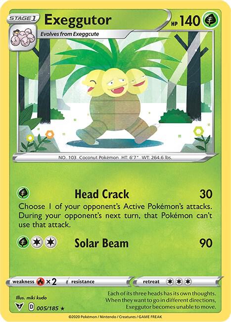 Exeggutor 005/185 Reverse Holofoil SWSH04: Vivid Voltage