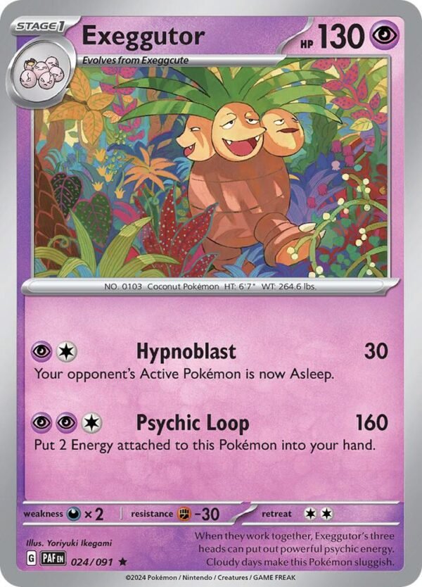Exeggutor 024/091 Holofoil SV: Paldean Fates Exeggutor 024/091 Holofoil SV: Paldean Fates