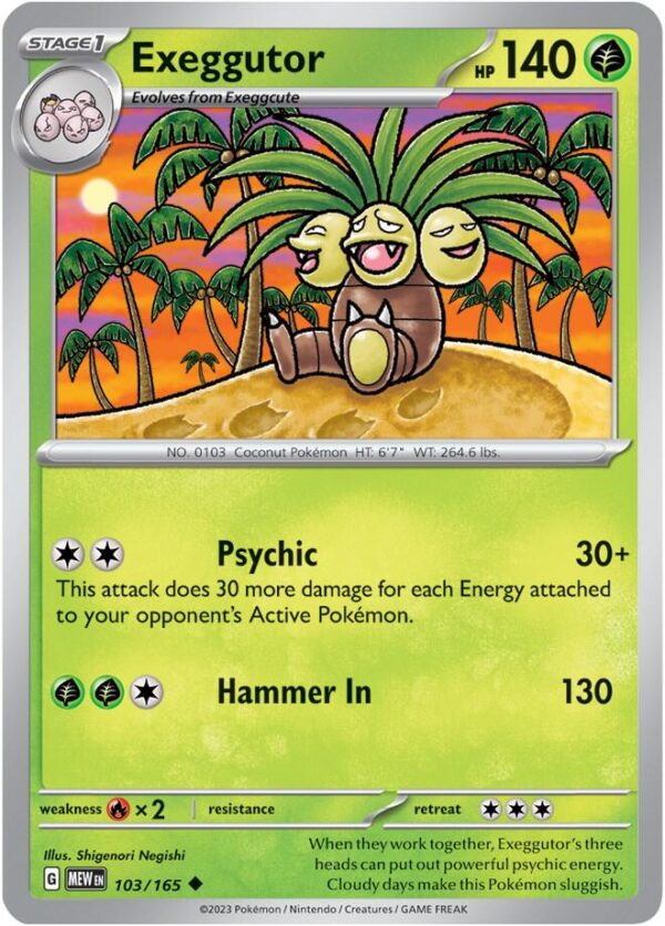 Exeggutor 103/165 Normal SV: Scarlet & Violet 151