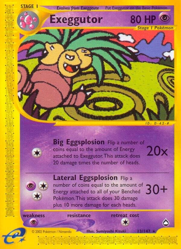 Exeggutor (13) 013/147 Reverse Holofoil Aquapolis Exeggutor (13) 013/147 Reverse Holofoil Aquapolis