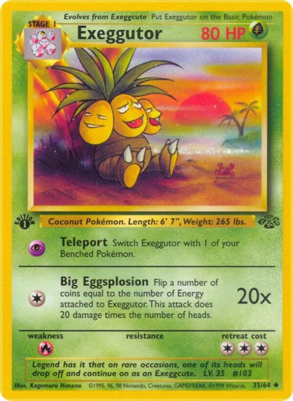 Exeggutor 35/64 1st Edition Jungle Exeggutor 35/64 1st Edition Jungle