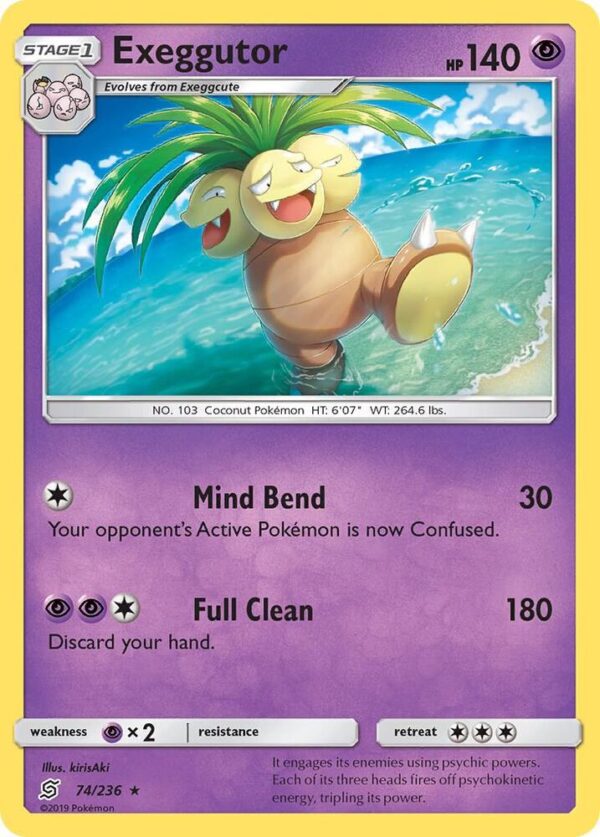 Exeggutor 74/236 Reverse Holofoil SM – Unified Minds Exeggutor 74/236 Reverse Holofoil SM – Unified Minds