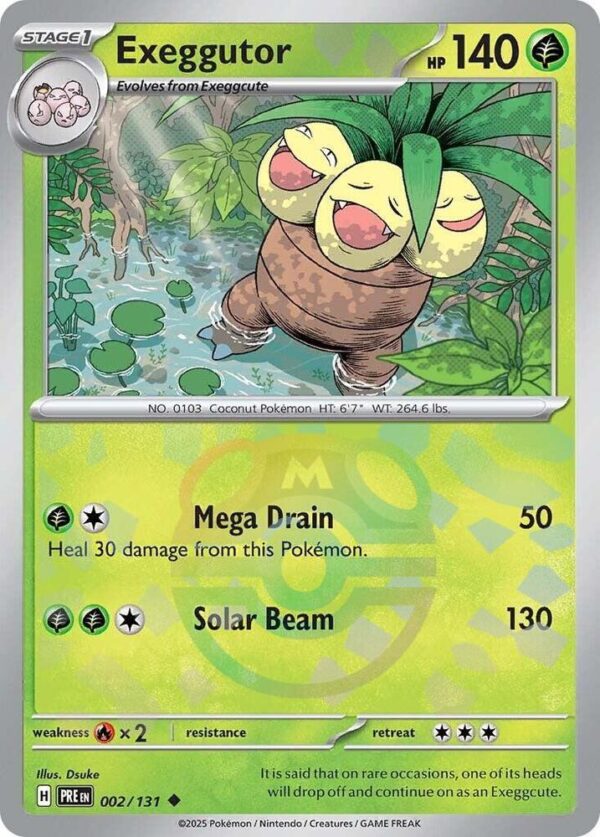 Exeggutor (Master Ball Pattern) 002/131 Holofoil SV: Prismatic Evolutions Exeggutor (Master Ball Pattern) 002/131 Holofoil SV: Prismatic Evolutions