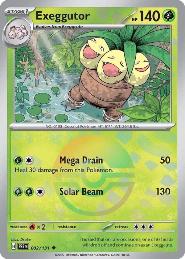 Exeggutor (Poke Ball Pattern) 002/131 Holofoil SV: Prismatic Evolutions