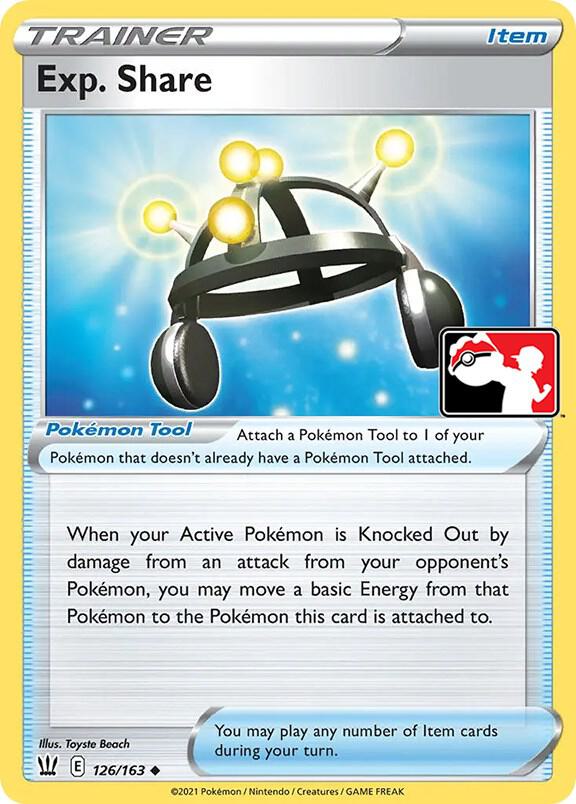 Exp. Share 126/163 Normal Prize Pack Series Cards Exp. Share 126/163 Normal Prize Pack Series Cards