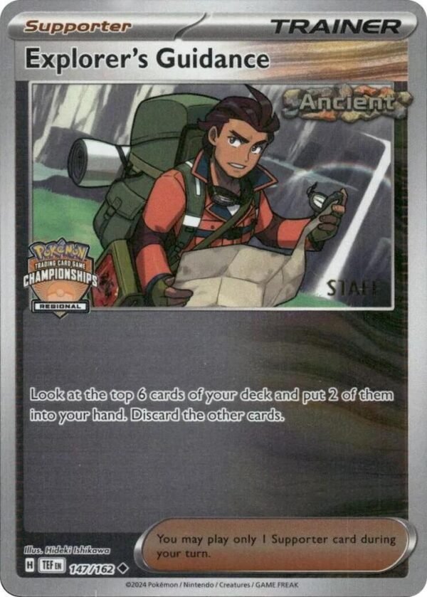 Explorer’s Guidance 147/162 (Regional Championships) [Staff] Reverse Holofoil League & Championship Cards
