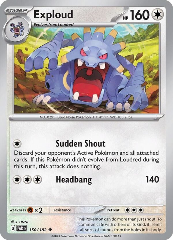 Exploud 150/182 Reverse Holofoil SV04: Paradox Rift Exploud 150/182 Reverse Holofoil SV04: Paradox Rift
