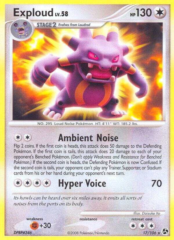 Exploud 17/106 Reverse Holofoil Great Encounters Exploud 17/106 Reverse Holofoil Great Encounters