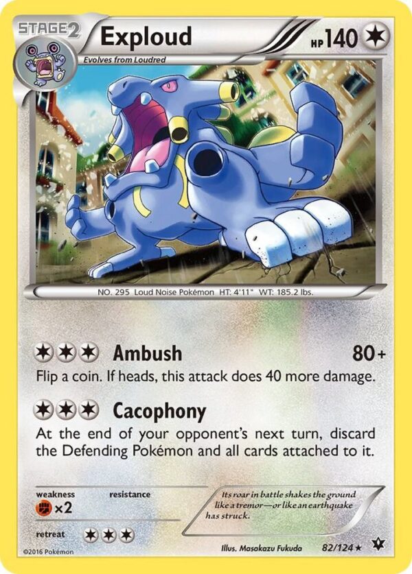 Exploud 82/124 Normal XY – Fates Collide