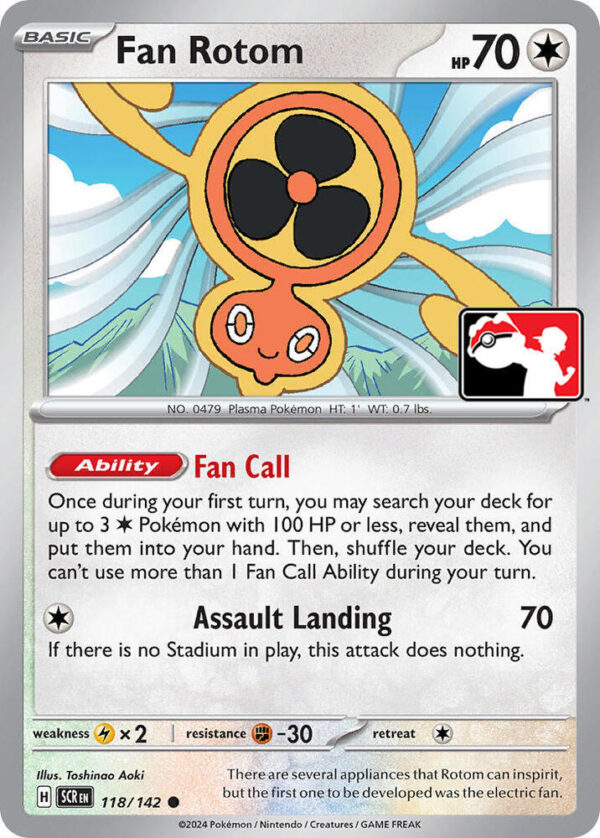 Fan Rotom 118/142 Holofoil Prize Pack Series Cards