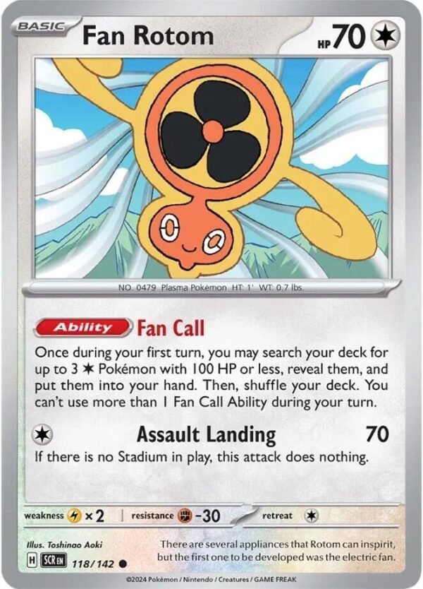 Fan Rotom 118/142 Normal SV07: Stellar Crown Fan Rotom 118/142 Normal SV07: Stellar Crown