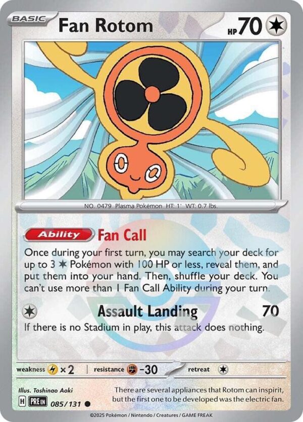 Fan Rotom (Poke Ball Pattern) 085/131 Holofoil SV: Prismatic Evolutions