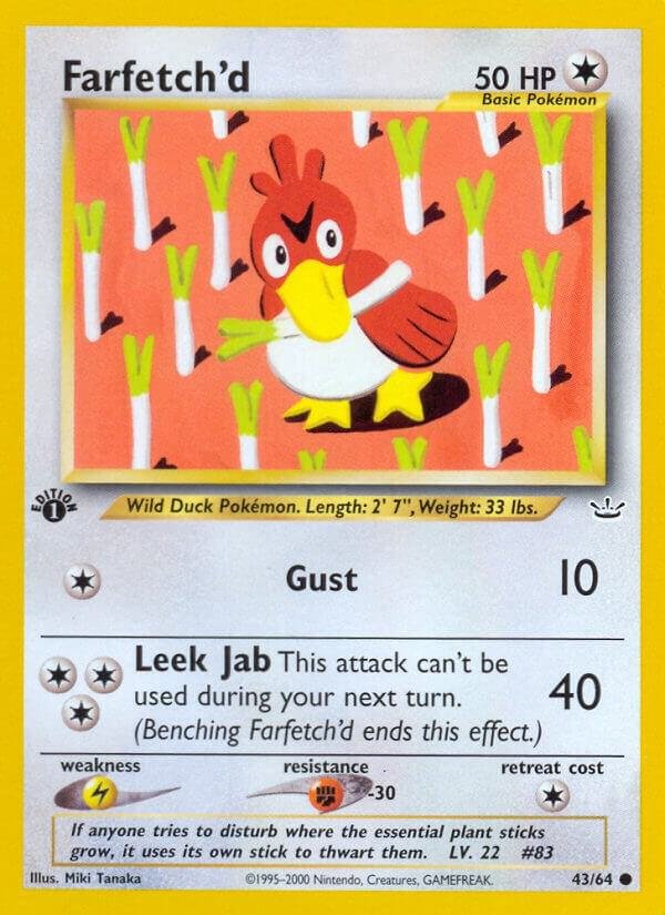 Farfetch’d 43/64 1st Edition Neo Revelation Farfetch’d 43/64 1st Edition Neo Revelation