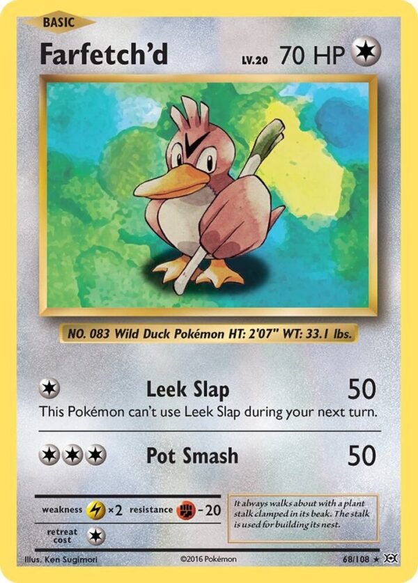 Farfetch’d 68/108 Reverse Holofoil XY – Evolutions