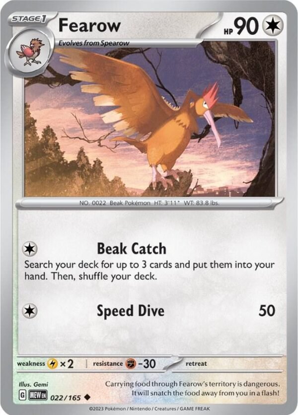 Fearow 022/165 Normal SV: Scarlet & Violet 151