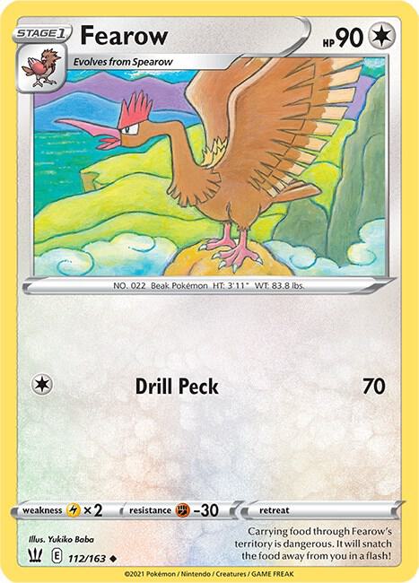 Fearow 112/163 Normal SWSH05: Battle Styles Fearow 112/163 Normal SWSH05: Battle Styles