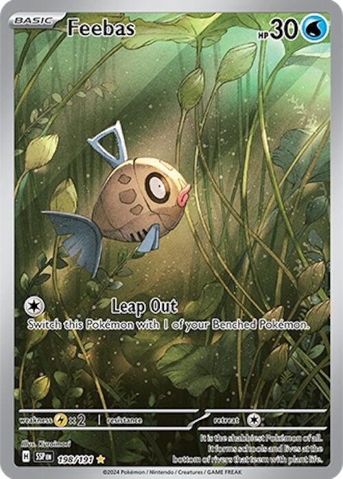 Feebas 198/191 Holofoil SV08: Surging Sparks Feebas 198/191 Holofoil SV08: Surging Sparks
