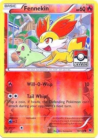 Fennekin 10/124 (Pokemon League) 010/124 Reverse Holofoil League & Championship Cards