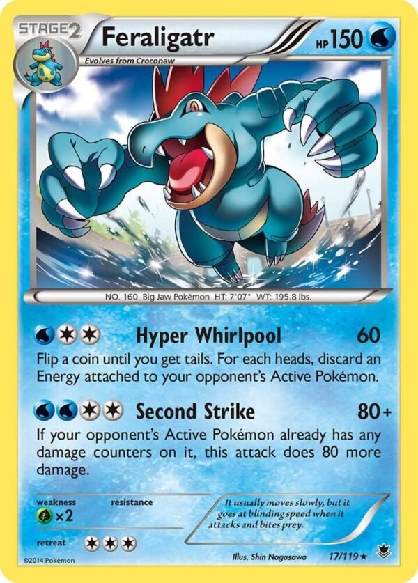 Feraligatr 17/119 Reverse Holofoil XY – Phantom Forces
