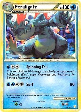 Feraligatr 20/123 (Cracked Ice Holo) 020/123 Holofoil Deck Exclusives
