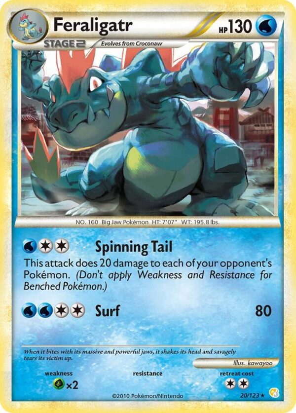 Feraligatr 20/123 Reverse Holofoil HeartGold SoulSilver