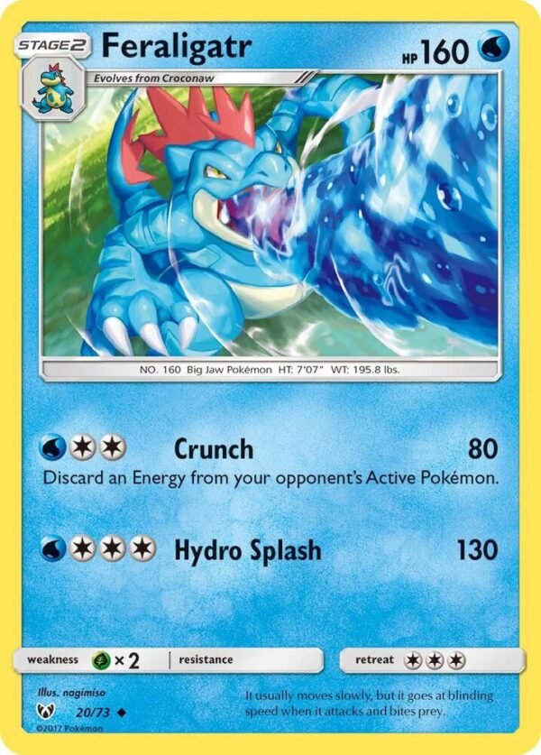 Feraligatr 20/73 Reverse Holofoil Shining Legends