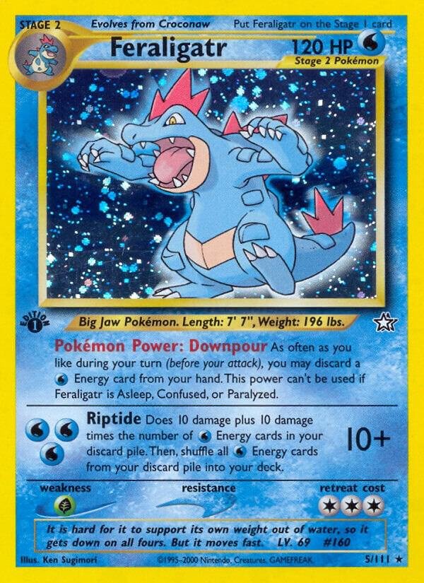 Feraligatr (5) 005/111 Unlimited Holofoil Neo Genesis Feraligatr (5) 005/111 Unlimited Holofoil Neo Genesis