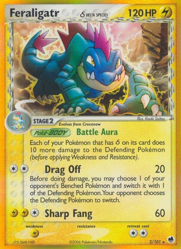 Feraligatr (Delta Species) 2/101 Reverse Holofoil Dragon Frontiers