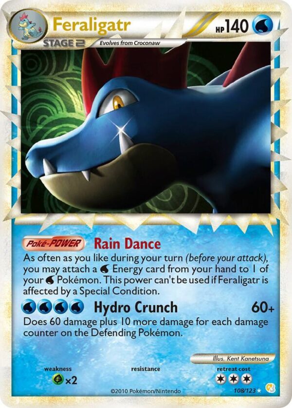 Feraligatr (Prime) 108/123 Holofoil HeartGold SoulSilver Feraligatr (Prime) 108/123 Holofoil HeartGold SoulSilver