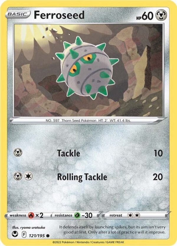 Ferroseed 121/195 Normal SWSH12: Silver Tempest