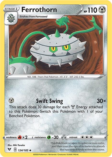 Ferrothorn 124/185 Reverse Holofoil SWSH04: Vivid Voltage