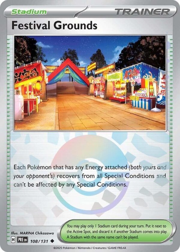 Festival Grounds (Poke Ball Pattern) 108/131 Holofoil SV: Prismatic Evolutions