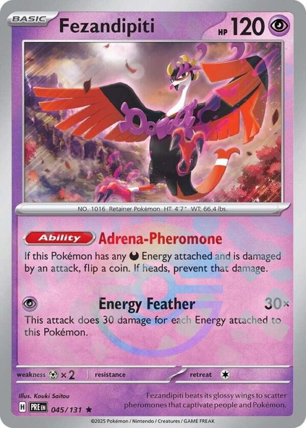Fezandipiti (Poke Ball Pattern) 045/131 Holofoil SV: Prismatic Evolutions Fezandipiti (Poke Ball Pattern) 045/131 Holofoil SV: Prismatic Evolutions