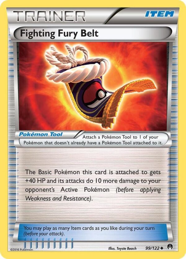 Fighting Fury Belt 99/122 Reverse Holofoil XY – BREAKpoint Fighting Fury Belt 99/122 Reverse Holofoil XY – BREAKpoint
