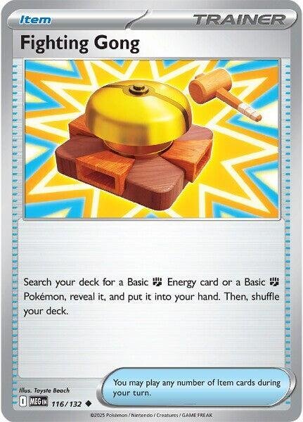 Fighting Gong 116/132 Reverse Holofoil ME01: Mega Evolution Fighting Gong 116/132 Reverse Holofoil ME01: Mega Evolution