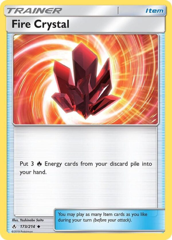 Fire Crystal 173/214 Reverse Holofoil SM – Unbroken Bonds
