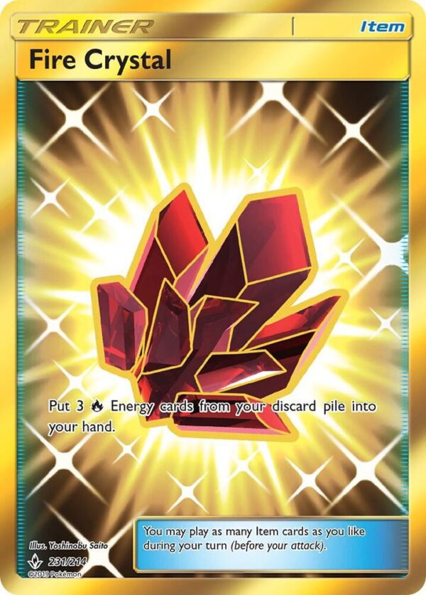 Fire Crystal (Secret) 231/214 Holofoil SM – Unbroken Bonds Fire Crystal (Secret) 231/214 Holofoil SM – Unbroken Bonds