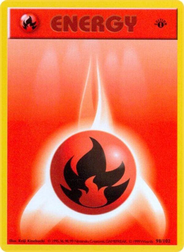 Fire Energy 098/102 1st Edition Base Set (Shadowless)