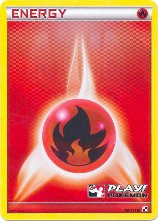 Fire Energy 106/114 (Play! Pokemon) Holofoil League & Championship Cards