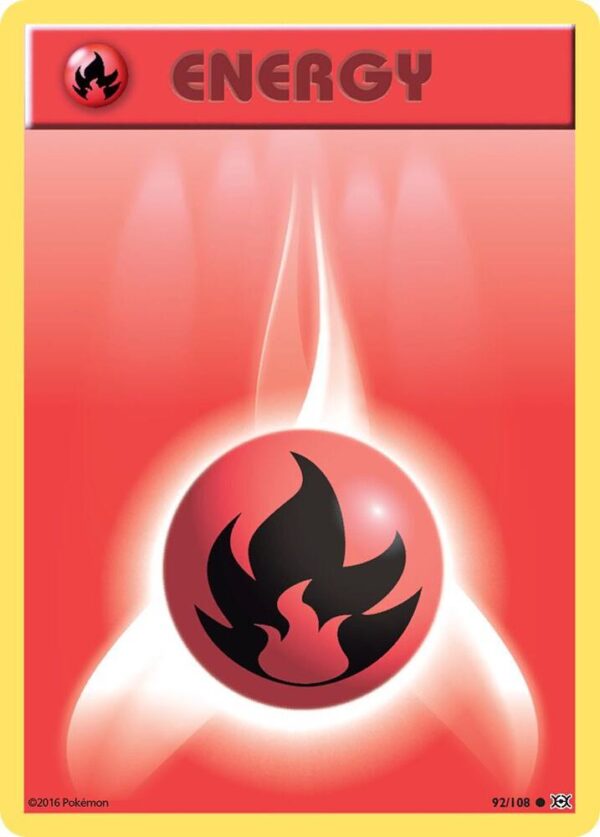 Fire Energy 92/108 Reverse Holofoil XY – Evolutions