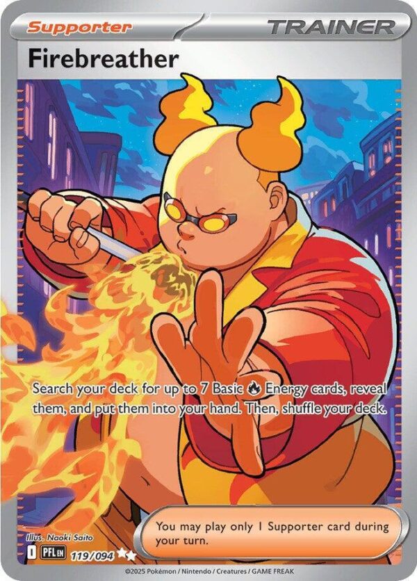 Firebreather 119/094 Holofoil ME02: Phantasmal Flames Firebreather 119/094 Holofoil ME02: Phantasmal Flames